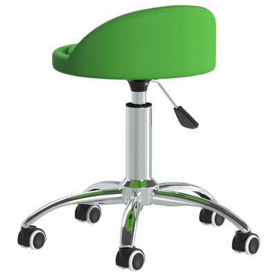 vidaXL Masážní stolička zelená umělá kůže