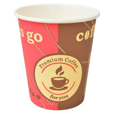 vidaXL Jednorázové kelímky na kávu 1000 ks 240 ml