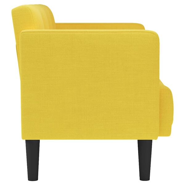 vidaXL Loveseat Sofa žlut&aacute; 111 cm textil
