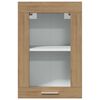 vidaXL Závěsná skleněná skříňka "Lyon" řemeslný dub 40x31x60 cm, umělé dřevo