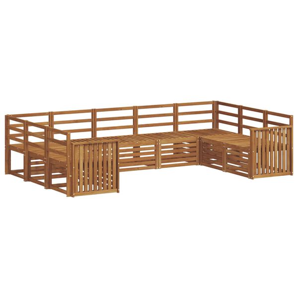 vidaXL Sedac&iacute; soupravy 9 pcs Př&iacute;rodn&iacute; Masivn&iacute; ak&aacute;tov&eacute; dřevo