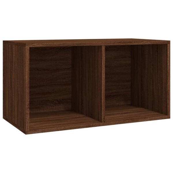 vidaXL Úložný box na LP desky hnědý dub 71x34x36 cm kompozitní dřevo