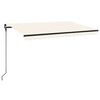 vidaXL Ručně zatahovac&iacute; mark&yacute;za s LED světlem 450 x 300 cm kr&eacute;mov&aacute;