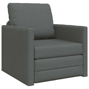 vidaXL Pohovka na span&iacute; 60cm Tmavě &scaron;ed&aacute; textil