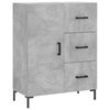 vidaXL Skř&iacute;ň highboard betonově &scaron;ed&aacute; 69,5x34x180 cm kompozitn&iacute; dřevo