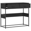 vidaXL Konzolový stolek černý 90x35x80 cm kompozitní dřevo