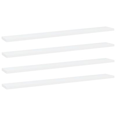 vidaXL Přídavné police 4 ks bílé 80 x 10 x 1,5 cm dřevotříska