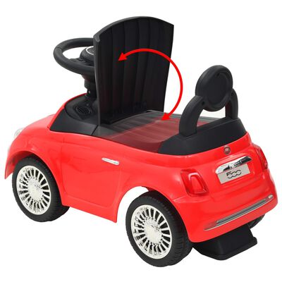 vidaXL Dětské autíčko Fiat 500 červené