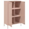 vidaXL Skř&iacute;ň highboard růžov&aacute; 68 x 39 x 113 cm ocel