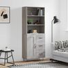 vidaXL Skř&iacute;ň highboard &scaron;ed&aacute; sonoma 69,5 x 34 x 180 cm kompozitn&iacute; dřevo
