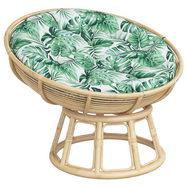 vidaXL Kulat&yacute; sed&aacute;k vzor list&iacute; &Oslash; 100 x 11 cm oxfordsk&aacute; tkanina