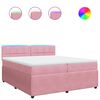 vidaXL Box spring postel s matrac&iacute; růžov&aacute; 200x200 cm samet