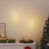 vidaXL V&aacute;nočn&iacute; osvětlen&iacute; santy Silhouette 2 ks 35 LED tepl&aacute; b&iacute;l&aacute;
