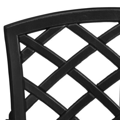 vidaXL Zahradní židle 4 ks litý hliník černé