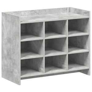 vidaXL Skř&iacute;ň na obuv Betonově &scaron;ed&aacute; 85 x 39,5 x 70 cm Kompozitn&iacute; dřevo