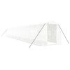 vidaXL Sklen&iacute;k s ocelov&yacute;m r&aacute;mem b&iacute;l&yacute; 32 m&sup2; 16 x 2 x 2 m
