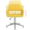 vidaXL Otočné jídelní židle 4 ks žluté textil