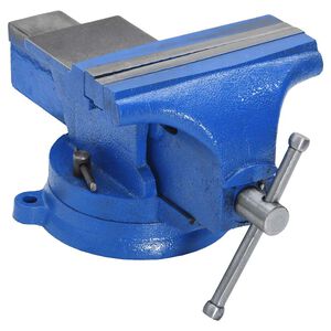 vidaXL Stoln&iacute; svěr&aacute;k modr&yacute; 150 mm litina