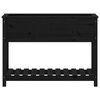 vidaXL Truhl&iacute;k s polic&iacute; čern&yacute; 111,5x34,5x81 cm masivn&iacute; borov&eacute; dřevo