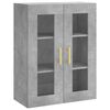 vidaXL Skř&iacute;ň highboard betonově &scaron;ed&aacute; 69,5x34x180 cm kompozitn&iacute; dřevo