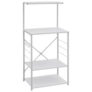 vidaXL Skř&iacute;ňka na mikrovlnku b&iacute;l&aacute; 60 x 39,6 x 123 cm kompozitn&iacute; dřevo