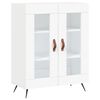 vidaXL Skř&iacute;ň highboard b&iacute;l&aacute; 69,5 x 34 x 180 cm kompozitn&iacute; dřevo