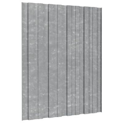 vidaXL Střešní panely 12 ks pozinkovaná ocel stříbrné 60 x 45 cm