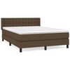 vidaXL Box spring postel s matrac&iacute; tmavě hněd&aacute; 140x190 cm textil