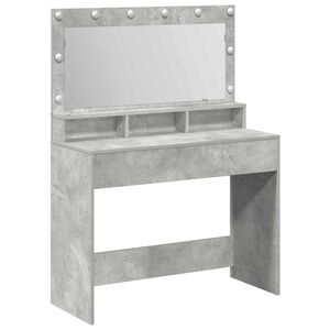 vidaXL Kosmetick&yacute; stůl s polic&iacute; Betonově &scaron;ed&aacute; 100 x 41 x 135 cm