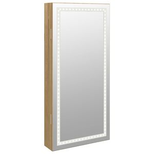 vidaXL Zrcadlov&aacute; &scaron;perkovnice s LED světly n&aacute;stěnn&aacute;