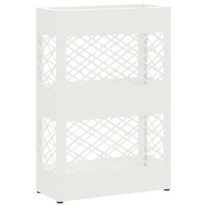 vidaXL Stojan na slunečn&iacute;ky B&iacute;l&aacute; 28 x 12 x 41 cm Ocel