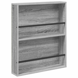 vidaXL Reg&aacute;l na časopisy &Scaron;ed&yacute; Sonoma 60 x 12 x 70 cm Kompozitn&iacute; dřevo