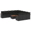vidaXL Patio Sofa Set 12m&iacute;stn&eacute; Black