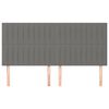 vidaXL Čelo postele tmavě &scaron;ed&eacute; 200 x 5 x 118/128 cm l&aacute;tkov&eacute;