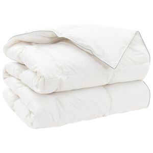vidaXL Přikr&yacute;vka FULDA 220 x 240 cm Zima 300 GSM 90% hus&iacute; peř&iacute; B&iacute;l&aacute;