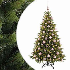 vidaXL Uměl&yacute; v&aacute;nočn&iacute; stromek s v&aacute;nočn&iacute;mi koulemi 180 cm 300 LED