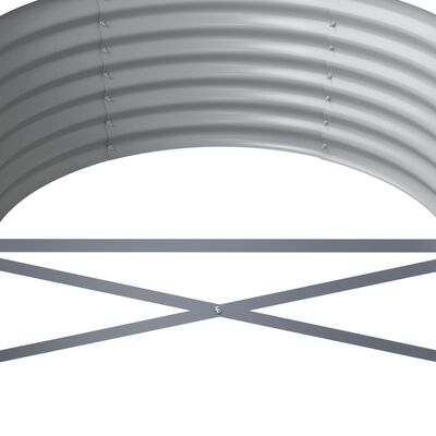 vidaXL Vyvýšený záhon práškově lakovaná ocel 368x80x36 cm šedý