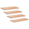 vidaXL Schodi&scaron;ťov&eacute; n&aacute;&scaron;lapy 4 ks 80 x 25 x 2 cm Př&iacute;rodn&iacute;