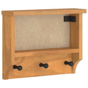 vidaXL N&aacute;stěnn&yacute; vě&scaron;&aacute;k na kab&aacute;ty SANDNES 45x12x35 cm borovicov&yacute; masiv