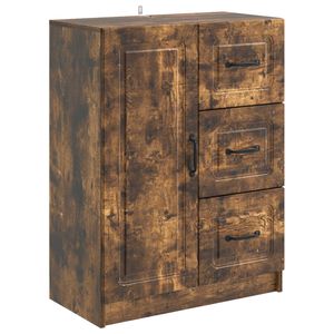 vidaXL Serv&iacute;rovac&iacute; skř&iacute;ň se z&aacute;suvkou Kouřov&yacute; dub 66 x 34,5 x 87 cm