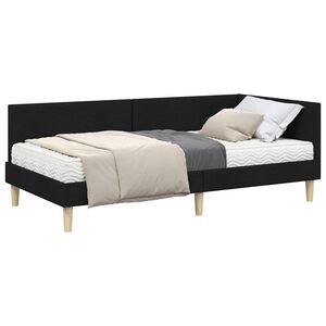 vidaXL Rohov&yacute; r&aacute;m postele s matrac&iacute; Jin&yacute; s čelo 2 pcs Zelen&aacute; textil