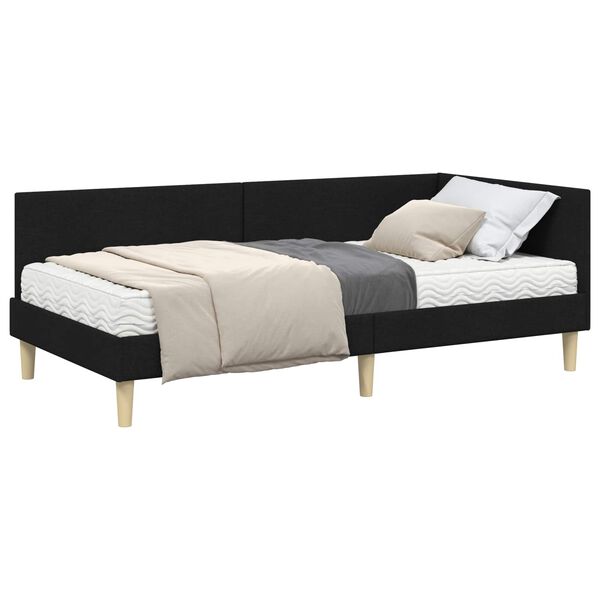 vidaXL Rohov&yacute; r&aacute;m postele s matrac&iacute; Jin&yacute; s čelo 2 pcs Zelen&aacute; textil