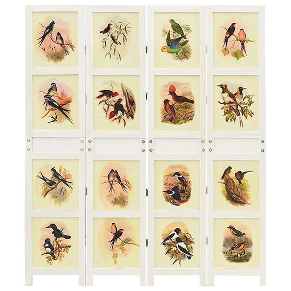 vidaXL Romdivider Panel B&iacute;l&aacute; 212 x 165 cm MDF