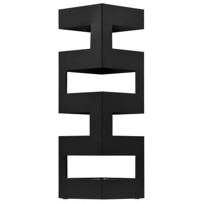 vidaXL Stojan na deštníky Tetris ocelový černý