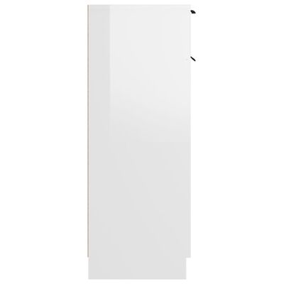 vidaXL Koupelnová skříňka lesklá bílá 32 x 34 x 90 cm kompozitní dřevo