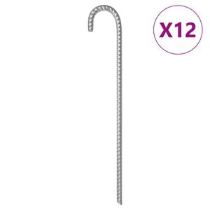 vidaXL Stanov&eacute; kol&iacute;ky 12 ks 41,5 cm &Oslash; 12 mm pozinkovan&aacute; ocel