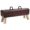 vidaXL lavice Tmavě hněd&aacute; 110 x 30 x 45 cm Prav&aacute; kůže