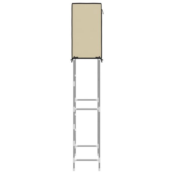 vidaXL 2patrov&yacute; &uacute;ložn&yacute; reg&aacute;l nad toaletu Kr&eacute;m 56 x 30 x 170 cm železo