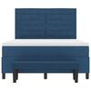 vidaXL Postel s boxspringem s matrac&iacute; s čelo Modr&aacute; 140 x 190 cm textil