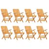 vidaXL Skl&aacute;dac&iacute; židle 8 ks 61x67x90 cm masivn&iacute; teak